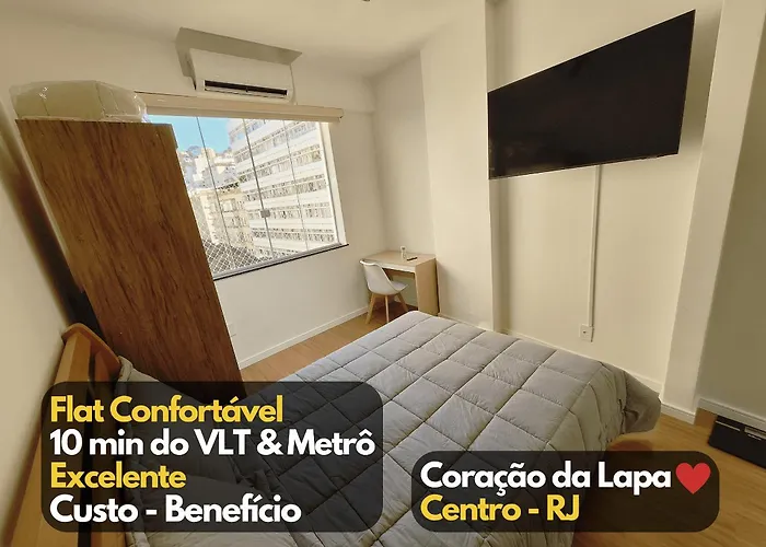 Incrivel Flat, Novinho C/ Ar Completo Lapa Rj